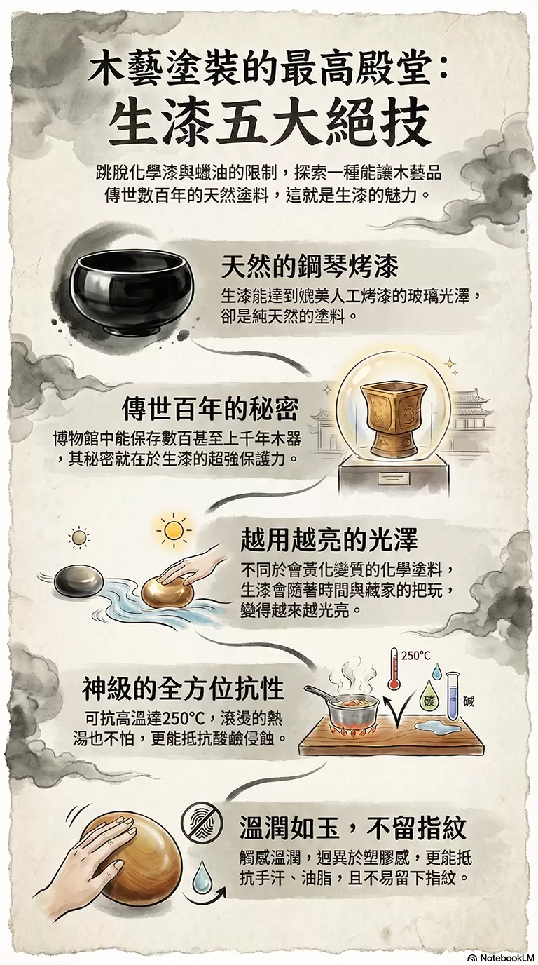 木藝品表面塗裝的最高殿堂-生漆